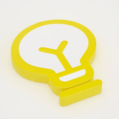 Hint Symbol 3D Model