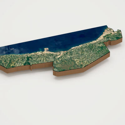 Honiara Capital of Solomon Islands Realistic 3D Terrain Map
