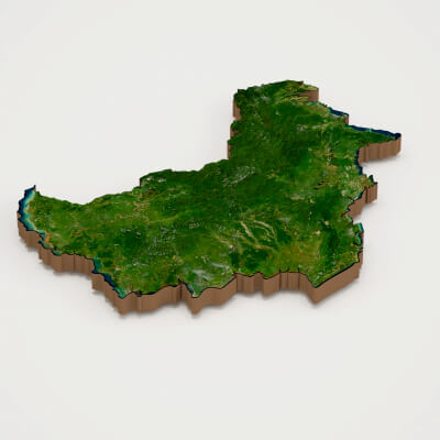 Indonesia Realistic 3D Terrain Map