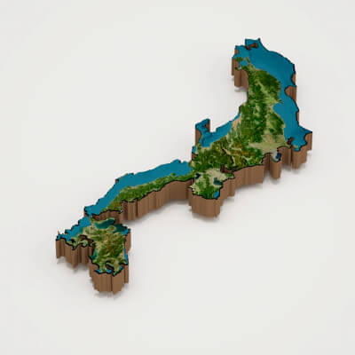 Japan Realistic 3D Terrain Map