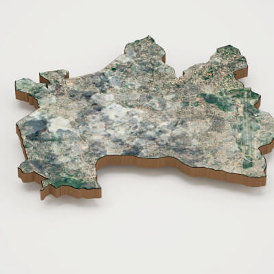 Kathmandu Capital of Nepal Realistic 3D Terrain Map