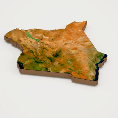 Kenya Realistic 3D Terrain Map