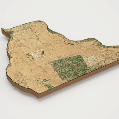 Khartoum Capital of Sudan Realistic 3D Terrain Map
