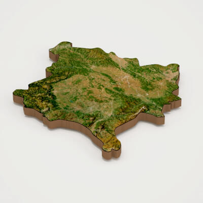 Kosovo Realistic 3D Terrain Map