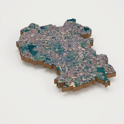 Kuala Lumpur Capital of Malaysia Realistic 3D Terrain Map