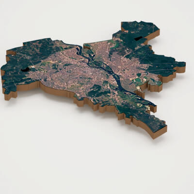 Kyiv Capital of Ukraine Realistic 3d Terrain Map