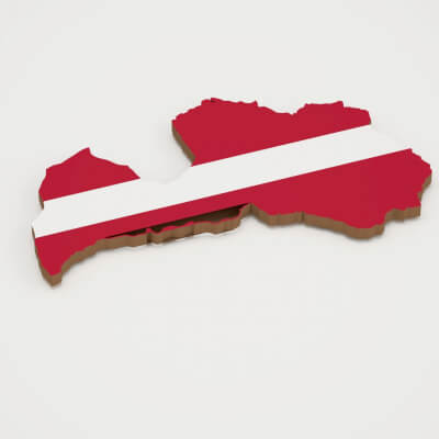 Latvia 3d map