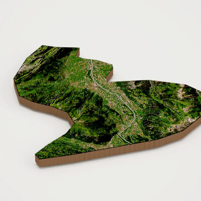 Liechtenstein Realistic 3D Terrain Map