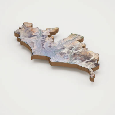 Lima Capital of Peru Realistic 3D Terrain Map