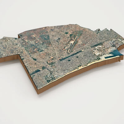 Lome Capital of Togo Realistic 3d Terrain Map