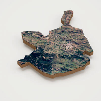 Mbabane Capital of eSwatini Realistic 3D Terrain Map