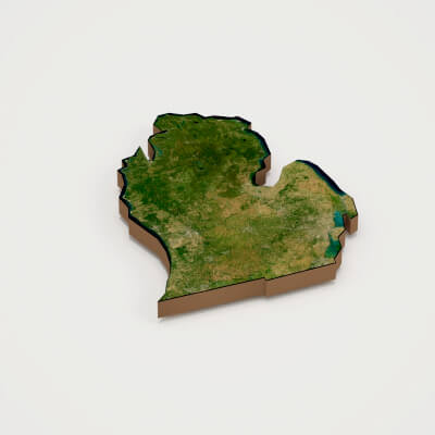 Michigan Realistic 3D Terrain Map