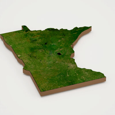 Minnesota Realistic 3D Terrain Map