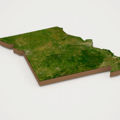 Missouri Realistic 3d Terrain Map