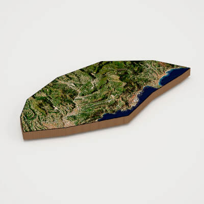 Monaco Realistic 3D Terrain Map