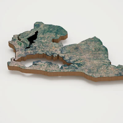 Monrovia Capital of Liberia Realistic 3D Terrain Map
