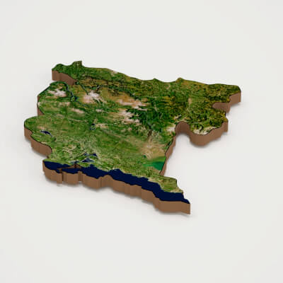 Montenegro Realistic 3D Terrain Map