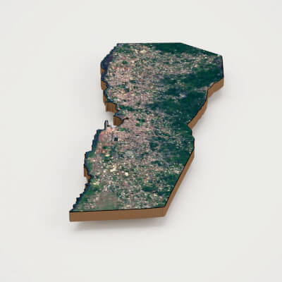 Moroni Capital of Comoros Realistic 3D Terrain Map