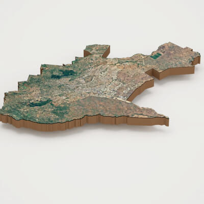 Nairobi Capital of Kenya Realistic 3D Terrain Map