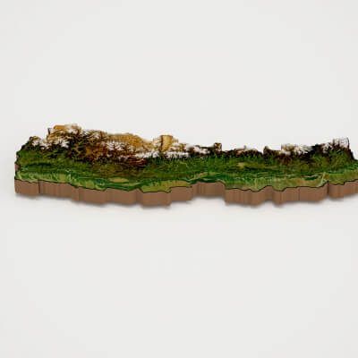 Nepal Realistic 3D Terrain Map