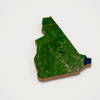 New Hampshire Realistic 3d Terrain Map