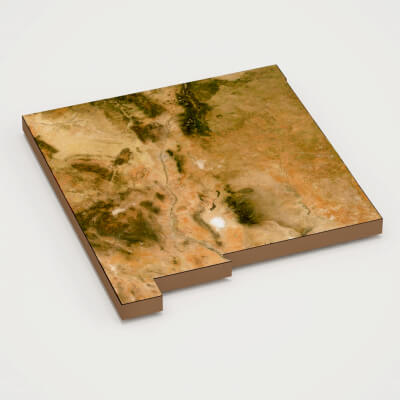 New Mexico Realistic 3D Terrain Map