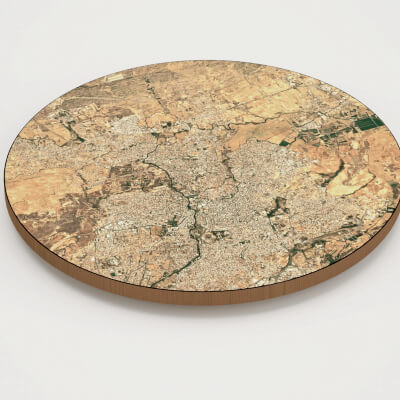 Nicosia Capital of Cyprus Realistic 3D Terrain Map