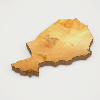 Niger Realistic 3D Terrain Map