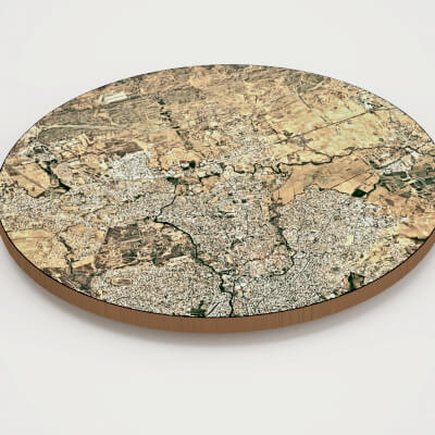North Nicosia Capital of Northern Cyprus 3D Terrain Map