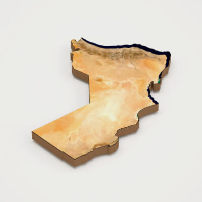 Oman Realistic 3D Terrain Map