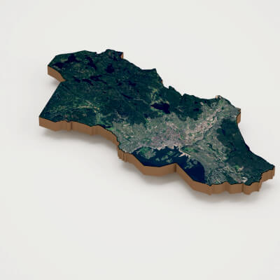 Oslo Capital of Norway Realistic 3D Terrain Map