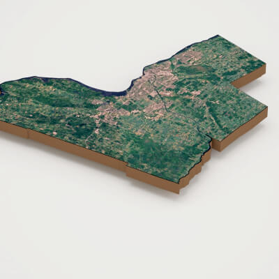 Ottawa Capital of Canada Realistic 3D Terrain Map