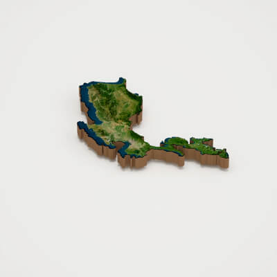 Philippines Realistic 3D Terrain Map