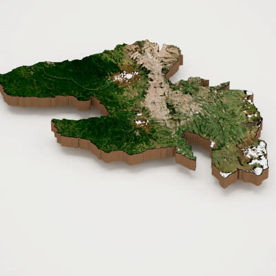 Quito Capital of Ecuador Realistic 3D Terrain Map