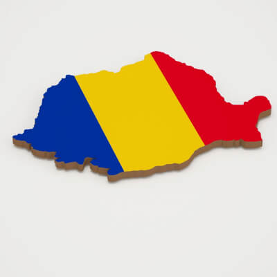 Romania 3d map