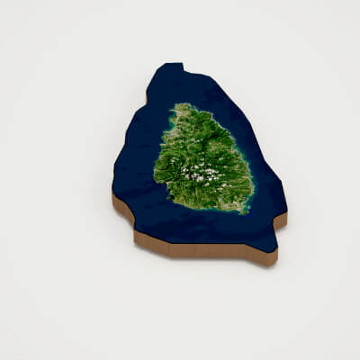 Saint Lucia Realistic 3D Terrain Map