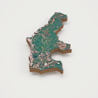 Saipan Capital of Northern Mariana Islands 3D Terrain Map