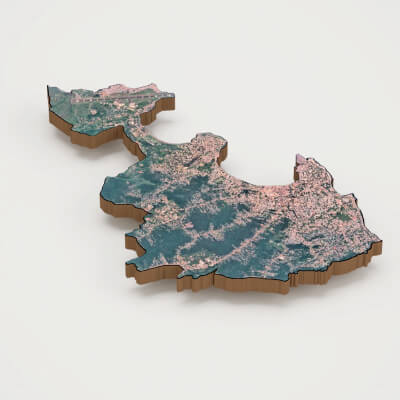 Sao Tome Capital of Sao Tome and Principe 3D Terrain Map