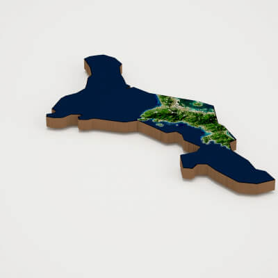 Seychelles Realistic 3D Terrain Map