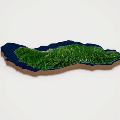 Solomon Islands Realistic 3D Terrain Map