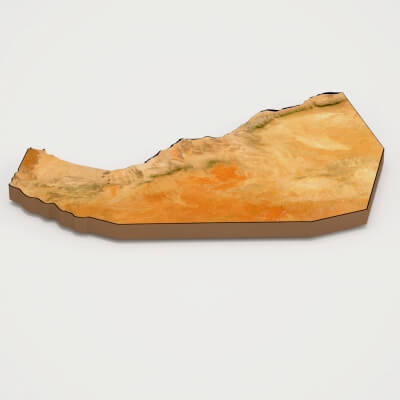 Somaliland Realistic 3D Terrain Map