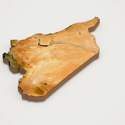 Syria Realistic 3D Terrain Map