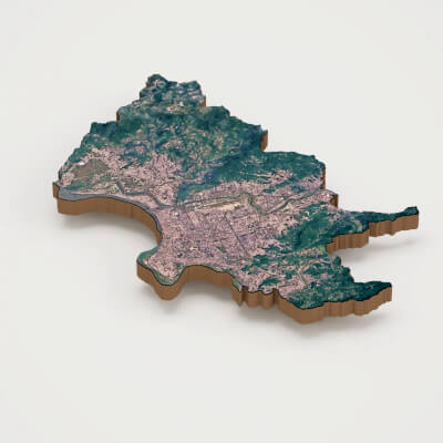 Taipei Capital of Taiwan Realistic 3D Terrain Map