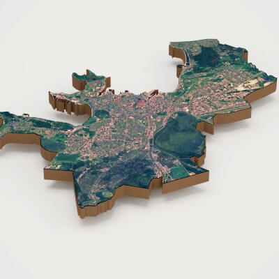 Tallinn Capital of Estonia Realistic 3D Terrain Map