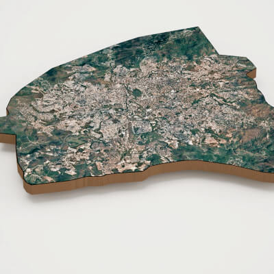 Tegucigalpa Capital of Honduras Realistic 3D Terrain Map