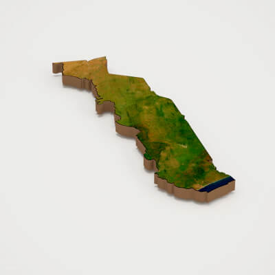 Togo Realistic 3D Terrain Map