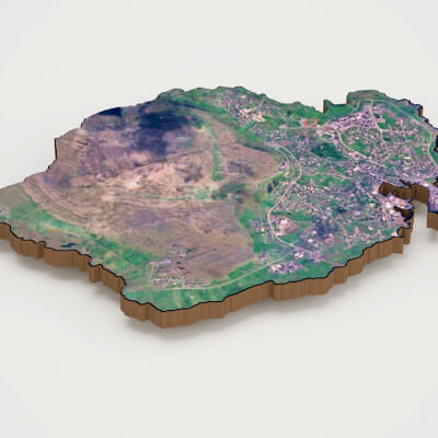 Torshavn Capital of Faroe Islands Realistic 3D Terrain Map
