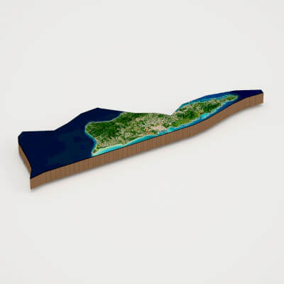 United States Virgin Islands Realistic 3D Terrain Map