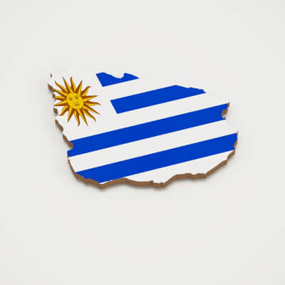 Uruguay 3D Map