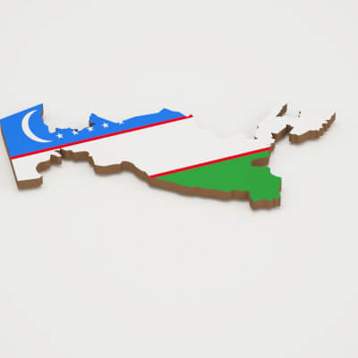Uzbekistan 3d map